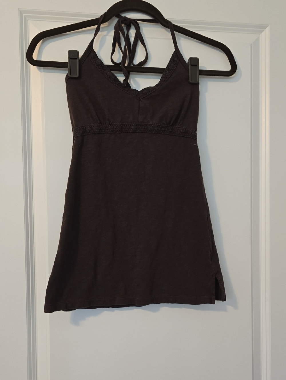 GAP Chocolate Brown Halter Top With Bra Lining Size XS